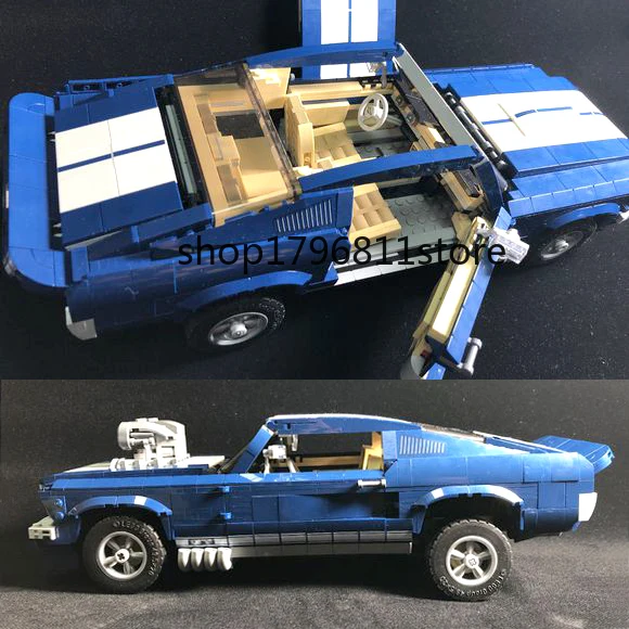 21047 1648 шт Forded Mustanged Technic серия строительных блоков Кирпичи Машинки Игрушки Детские развивающие подарки совместимы с 10265