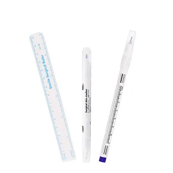 

1Set Sterilized Tattoo Marker Pen Surgical Skin Microblading Positioning Tool with Measuring Ruler Permanent Makeup Accessories