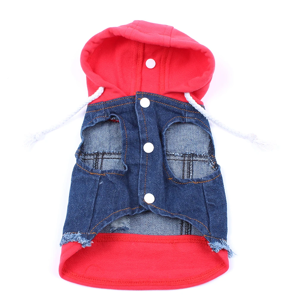 Dog Cat Jacket Vest Denim Pet Puppy Coat Hoodie Spring/Autumn Clothing Apparel - Image 3