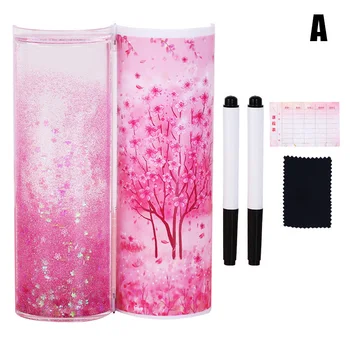 

Quicksand Stationery Box Transparent Cylindrical Pencil Case Multi-Function Pen Case Portable WXV Sale