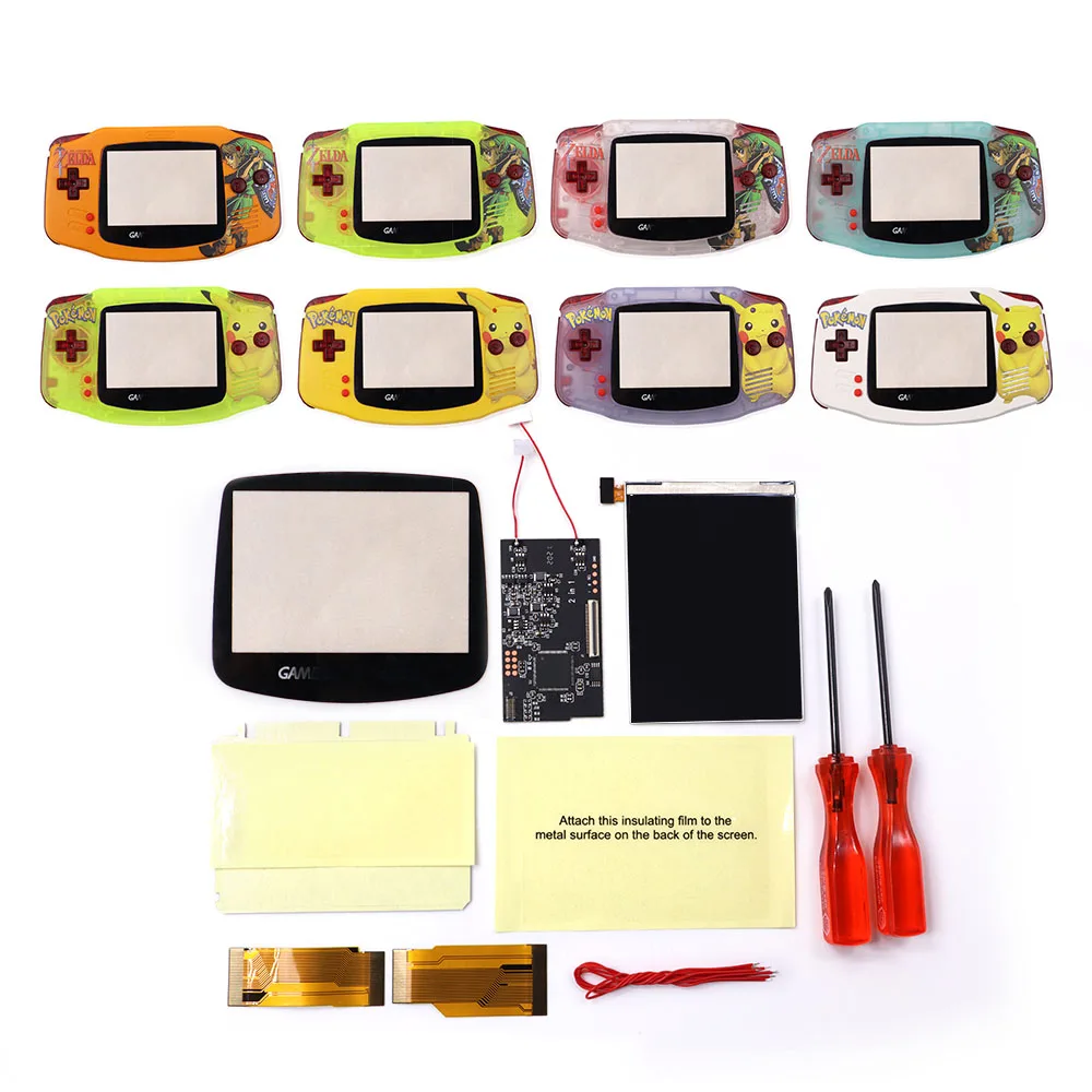 DIY GBA Full Set Custmized Shell Case With GBA IPS V2 LCD Screen Kits