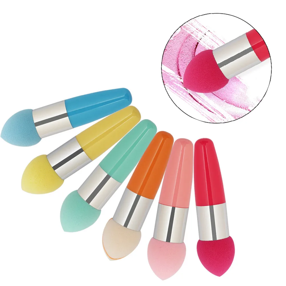 1PC Makeup Sponge Foundation Powder Handle Puff Concealer Cream Brush Smooth Face Beauty Care Puff Make Up Cosmetic Tools