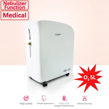 

Portable Oxygen Concentrator Flow 5L With Nebulizer Ventilator Home Use Health Equipment Medical Respirator Oxygen Generator