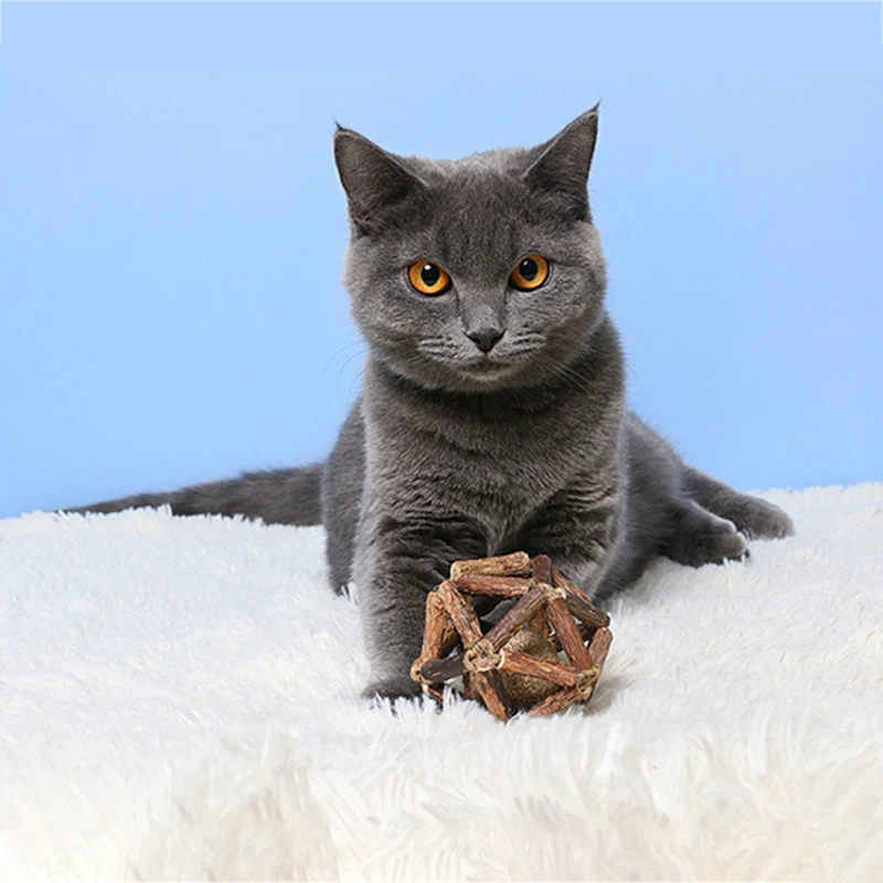 Ручная работа игрушка для кошек кошачий мячик чистый натуральный мататаби плод