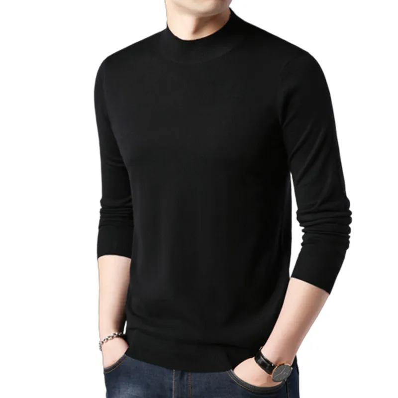 

2019 New Autumn Men Sweater Fashion Brand Casual Sweater O-Neck Slim Fit Knitting Mens Sweaters and Pullovers Men Pullover Solid