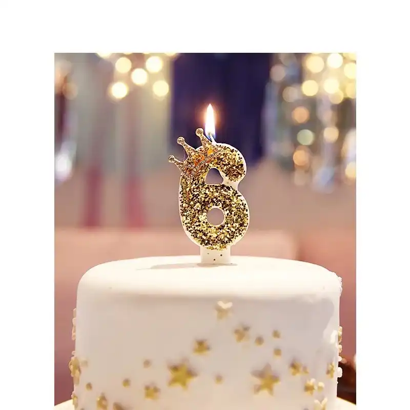 Bougies Decoratives De Luxe Avec Numeros D Anniversaire 0 9 Fournitures De Fete Decoration De Gateaux Aliexpress