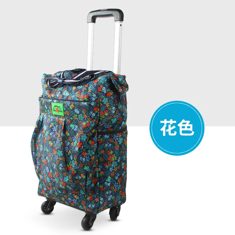  Shopping Cart Trolley Trolley Car Folding Portable Shopping Cart Small Cart Lightweight Cloth Bag E