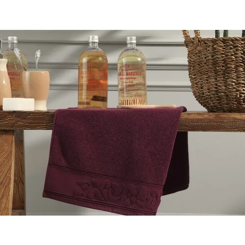 Madame Coco Tilda Border Jacquard Face Towel-Damson | Дом и сад