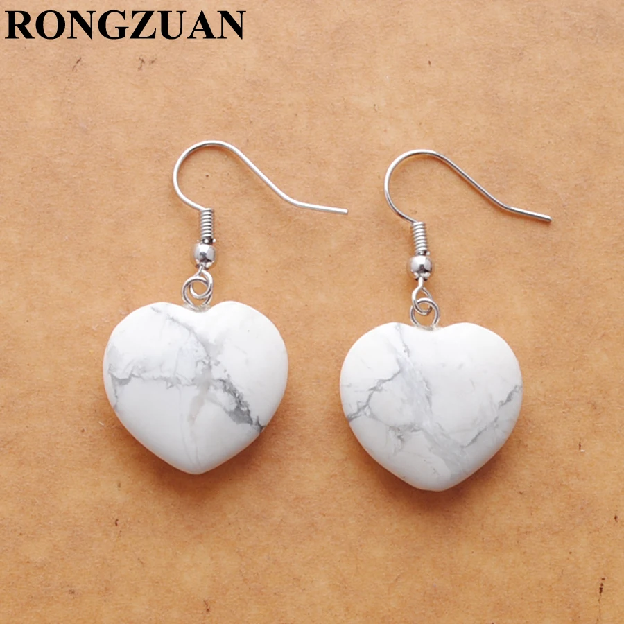 Висячие серьги для женщин ювелирные изделия из натурального камня белые бирюзы