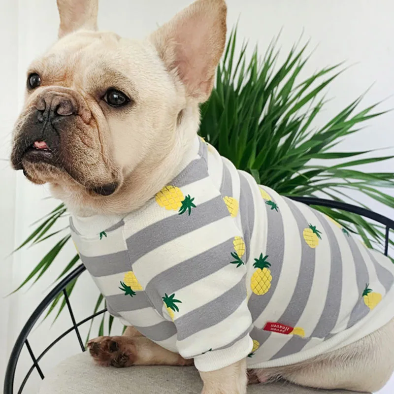 Одежда для собак с ананасом хлопковая одежда для собак Одежда для маленьких средних собак костюм S-4XL одежда для домашних животных Ropa Para Perro