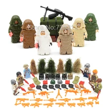 Одиночная, военная фигурка PUBG с ПК, камуфляжный костюм, части, MOC SWAT, игра 100059, модель, строительные блоки, кирпич, Боевая игрушка
