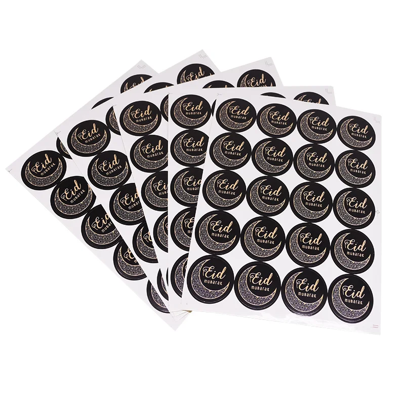 120pcs B03 60pcs-120cps ИД Мубарак Декор коробка с наклейками Этикетка Бумага Печать подарок наклейки ИД Рамадан Мубарак украшения Исламские мусульманские подарки - Цвет: 120pcs B03