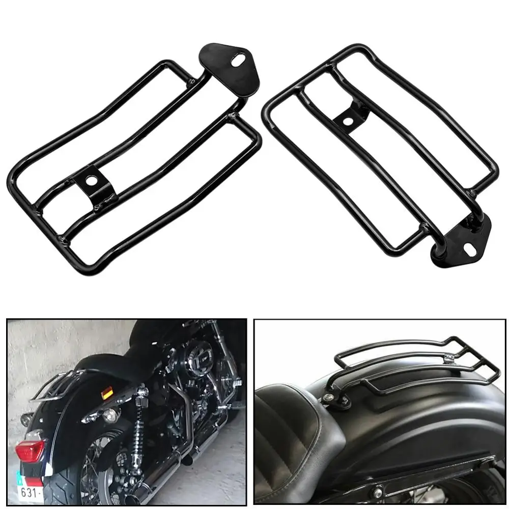 Черная мотоциклетная полка для багажа заднего сиденья Harley Sportster Iron XL 883 1200 2004 2019 2018