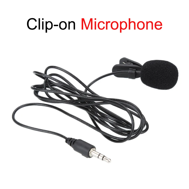 Mini Portable 1.5m Clip-on Microphone Condenser Lavalier Tie Clip Microphone For Audio Studio Wired Mic For PC Laptop (no Phone)