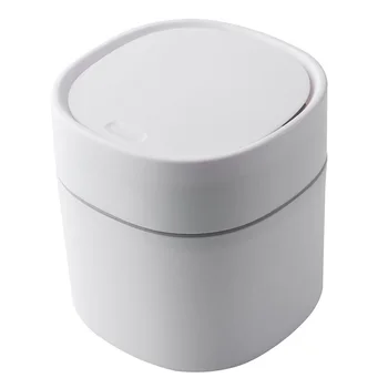 

Mini Trash Can Desktop Trash Bin with Lid Small Tiny Countertop Garbage Bin for Office Home LBShipping