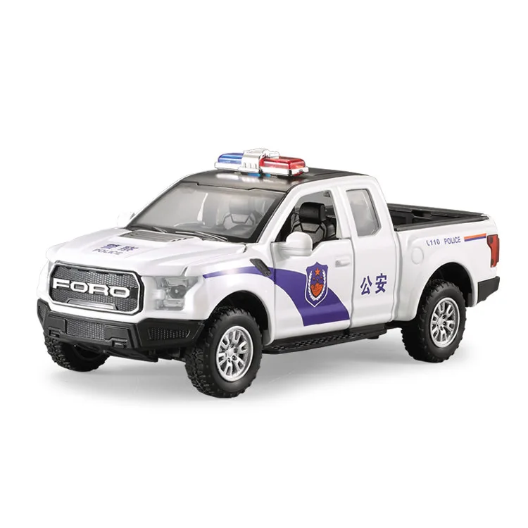 1:32 высокая симуляция Ford Raptor F150 полицейский автомобиль сплав модель автомобиля