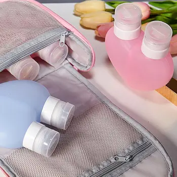 

200ml 2 in 1 Fashion Durable Silicone Travel Portable Face Cream Box Lotion Cosmetic Lightweight Storage BottleExcellent quality