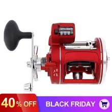 12 шарикоподшипник 3,8: 1 Передаточное отношение высокая прочность литой барабан колеса литья Рыболовная катушка с счетчиком глубины