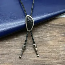 Профилированный сосновый Металл Боло галстук смокинг костюм аксессуары Боло Воротник кожаный шнур для мужчин и женщин