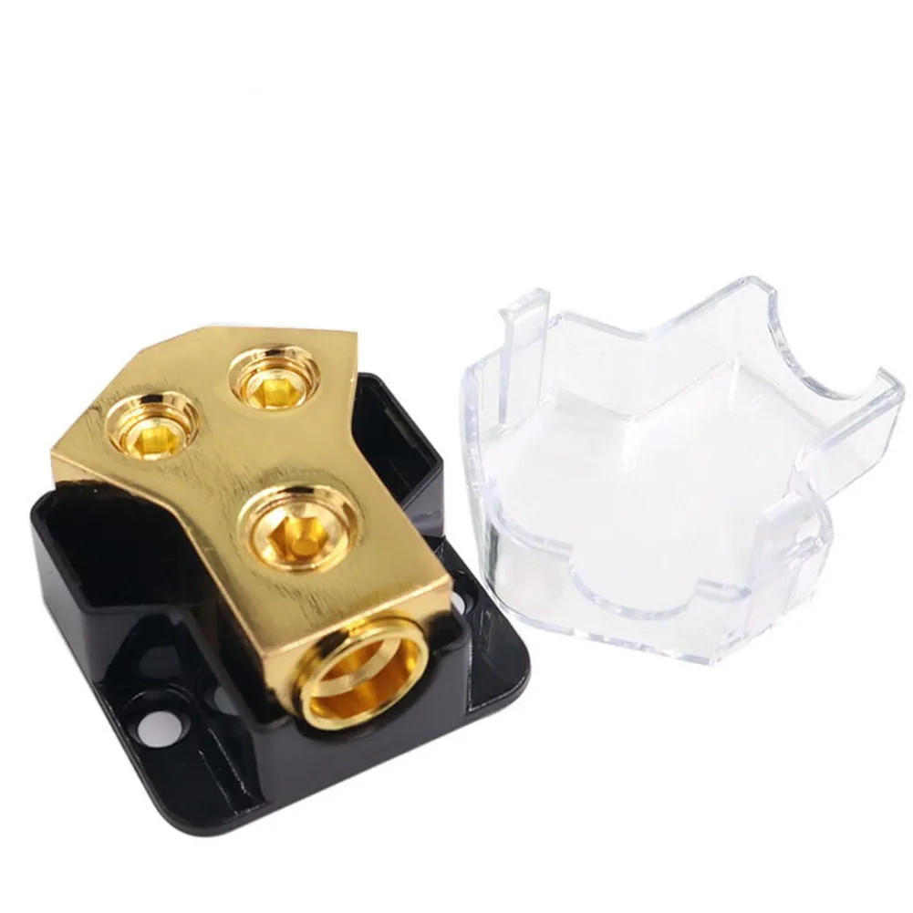 Car Power Distributor Block 2 Way Power Distribution Block Power/Ground Splitter 0/4gauge AWG For Car Aud WH Accessories power distribution block