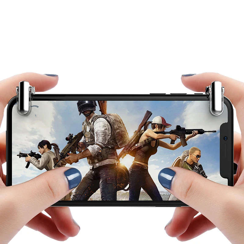 

Mobilephone Gaming Trigger Alloy PUBG Gamepad Controller Shooting Aim Key L R Button Handle Shooter Joystick For iPhone Android