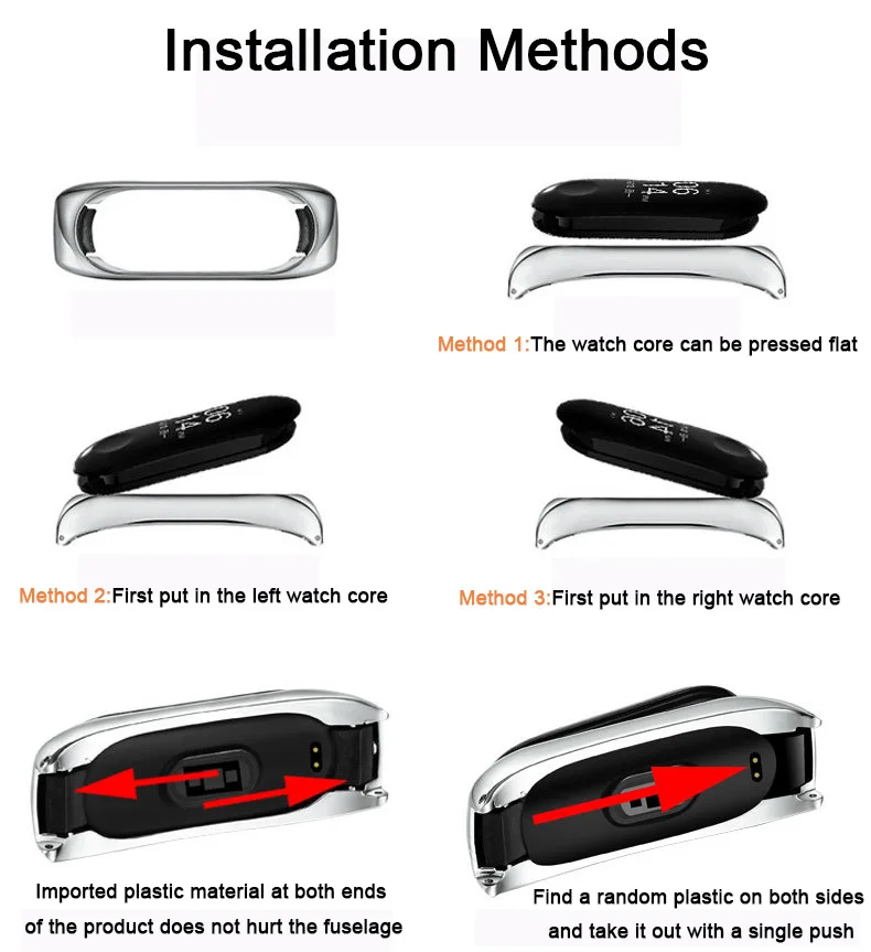 Металлический ремешок Mi Band 5 4 для браслета Xiaomi 3 Безвинтовой браслет из