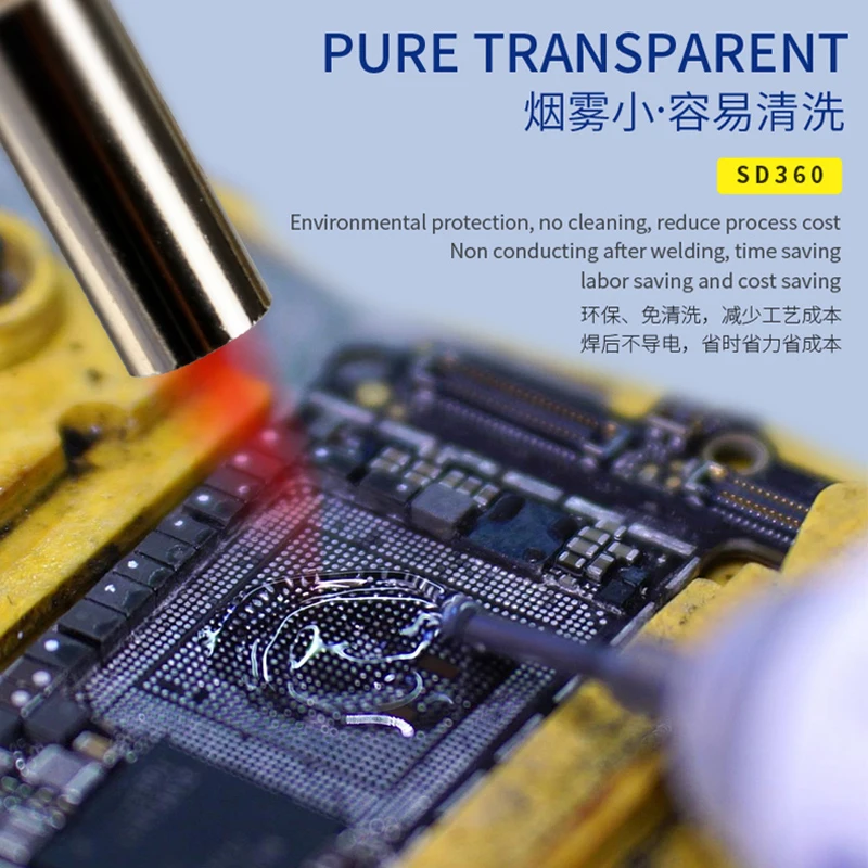 Paste 100% Original MECHANIC SD360 BGA PCB No-Clean Solder Paste Welding Advanced Oil Flux Grease 10cc Soldering Repair Paste stainless steel mig wire