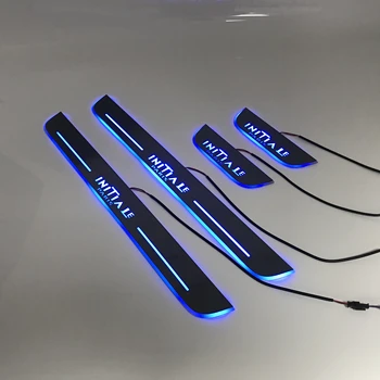 

Acrylic door sill plate strip with led decorative welcome light moving door scuff for renault clio