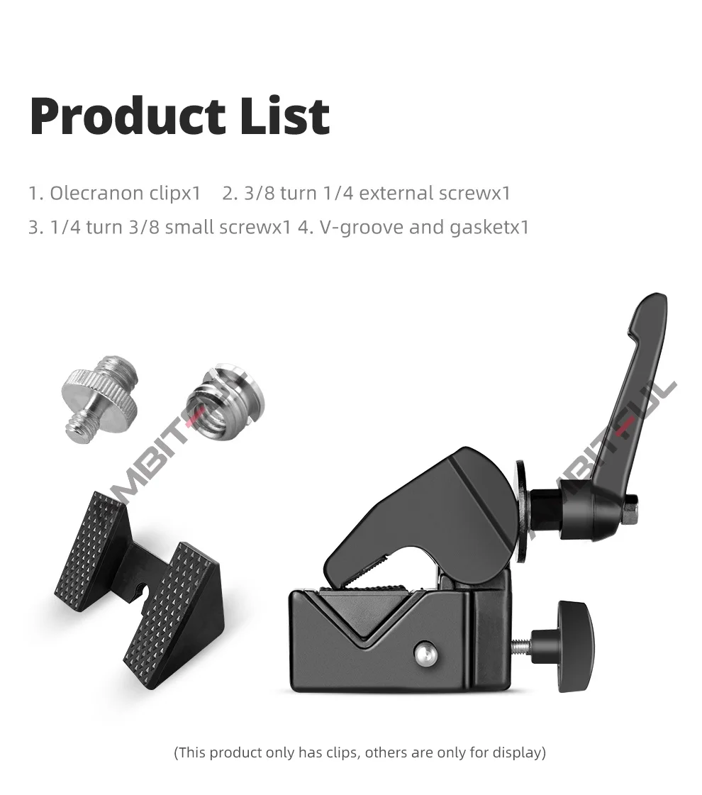 Profession Olecranon C Type Clip Photography Clip for Godox S-type Speedlite Fl