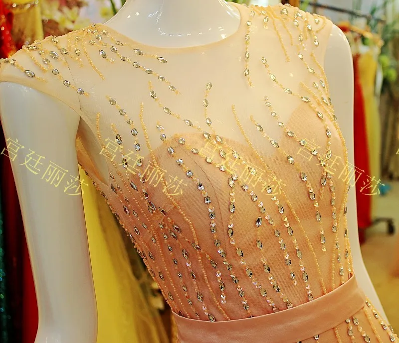 vestido de noiva longo Роскошный Кристалл Формальные невесты сексуальные вечерние длинные платья для выпускного бала Русалка Мать невесты платья