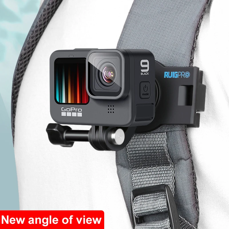 360 Degree Rotary Backpack Clip Accessories For Gopro Hero 10 9 8 7 6 5 4 3 Insta360 One R Sjcam Eken Shoulder Belt Phone Fixed Sports Action Video Cameras Accessories Aliexpress