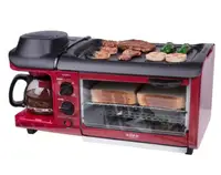 Multifunction breakfast machine breakfast making machine Coffee machine Teppanyaki Maker pizza oven Bread baking machine 3 in 1 2