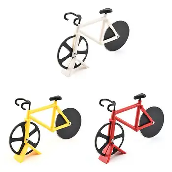 

1pcs Stainless Steel Pizza Knife Two-wheel Bicycle Pizza Shape Tool Cutter Knife Pizza Round Pizza Cutting Knives Bike