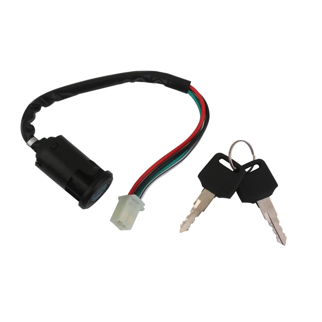 1 Pcs Black Ignition Switch with Key Universal Engine Starter Switch For 110/125/150cc/250cc Quad & Dirt Bikes
