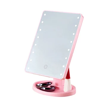 

22 LED Lights Touch Screen Makeup Mirror Adjustable USB Rechargeable