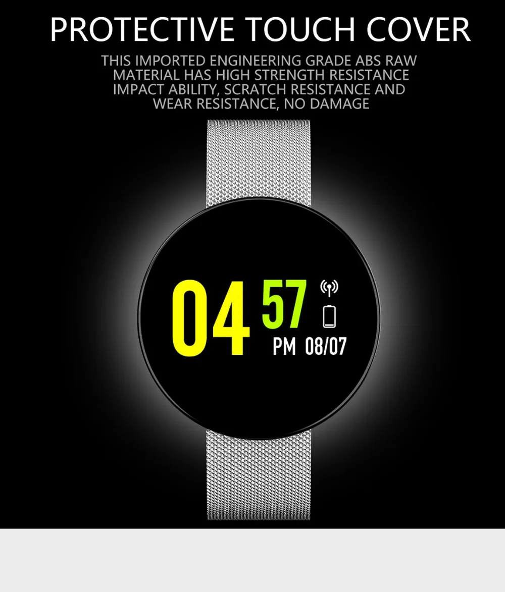 696 LJL11 Z8 Round Alloy body Smart Bracelet Fitness Tracker Watch Waterproof Band Sleep Monitoring Weather Forecast Smart Band