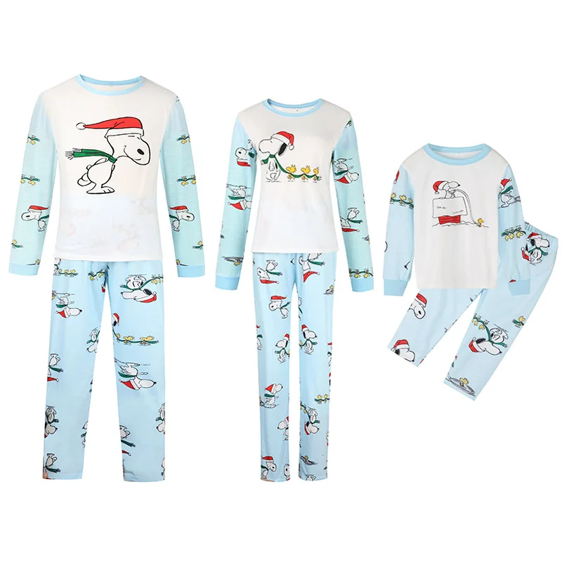 

2020 New Home Wear Parent-child Set Christmas Pyjamas Clothes For Families Snoopy Pajamas Family Matching Look Printed Sleepwear