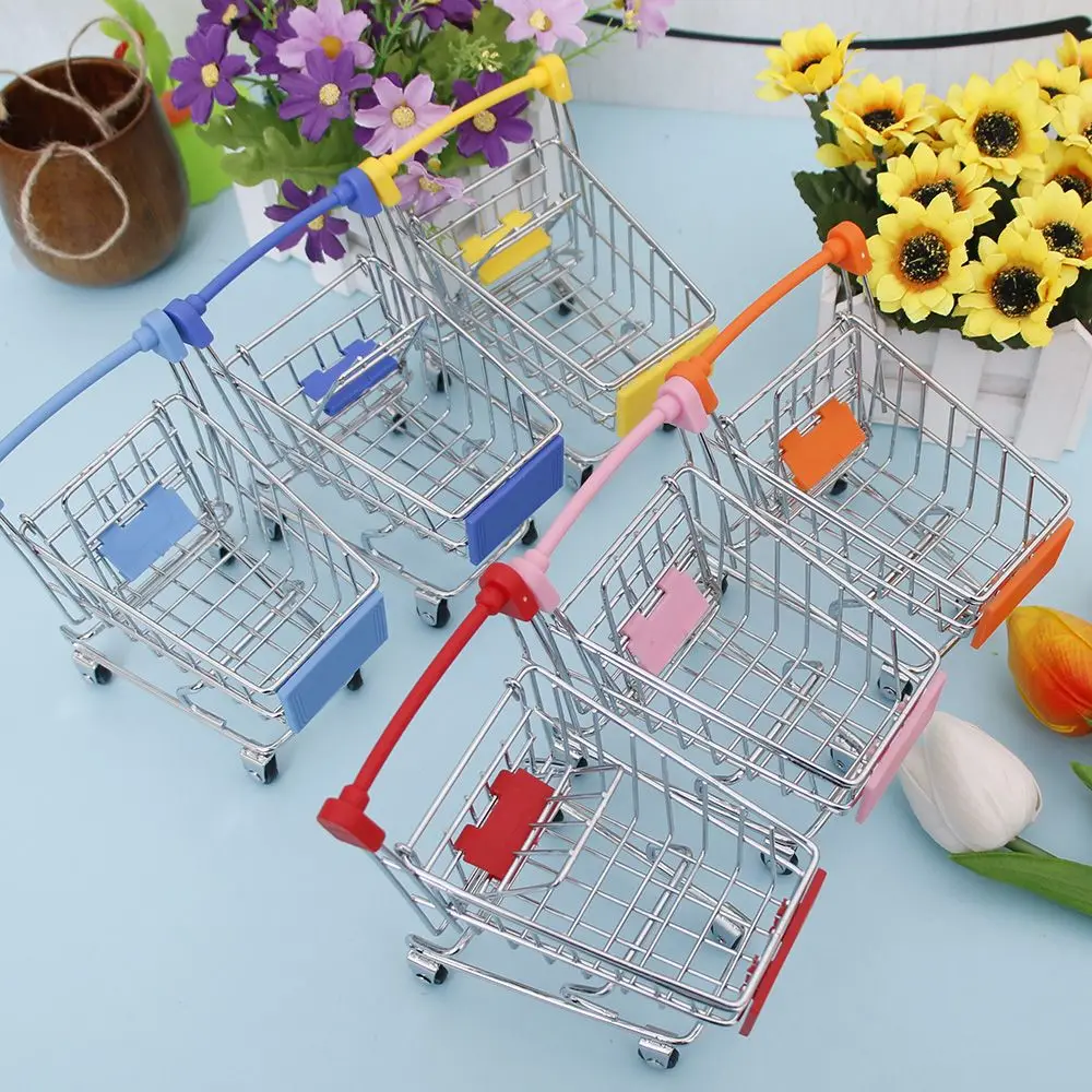 1 шт. тележка для магазина|mini supermarket|mini storage baskettoy basket |