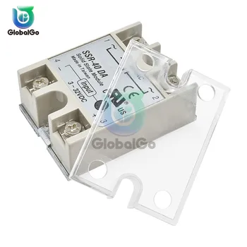 

10pcs/Lot DC AC SSR Protection Plastic Cover for SSR DC-DC AC-AC DC-AC Solid State Relay Front Cover SSR -10DA/25DA/ 40DA