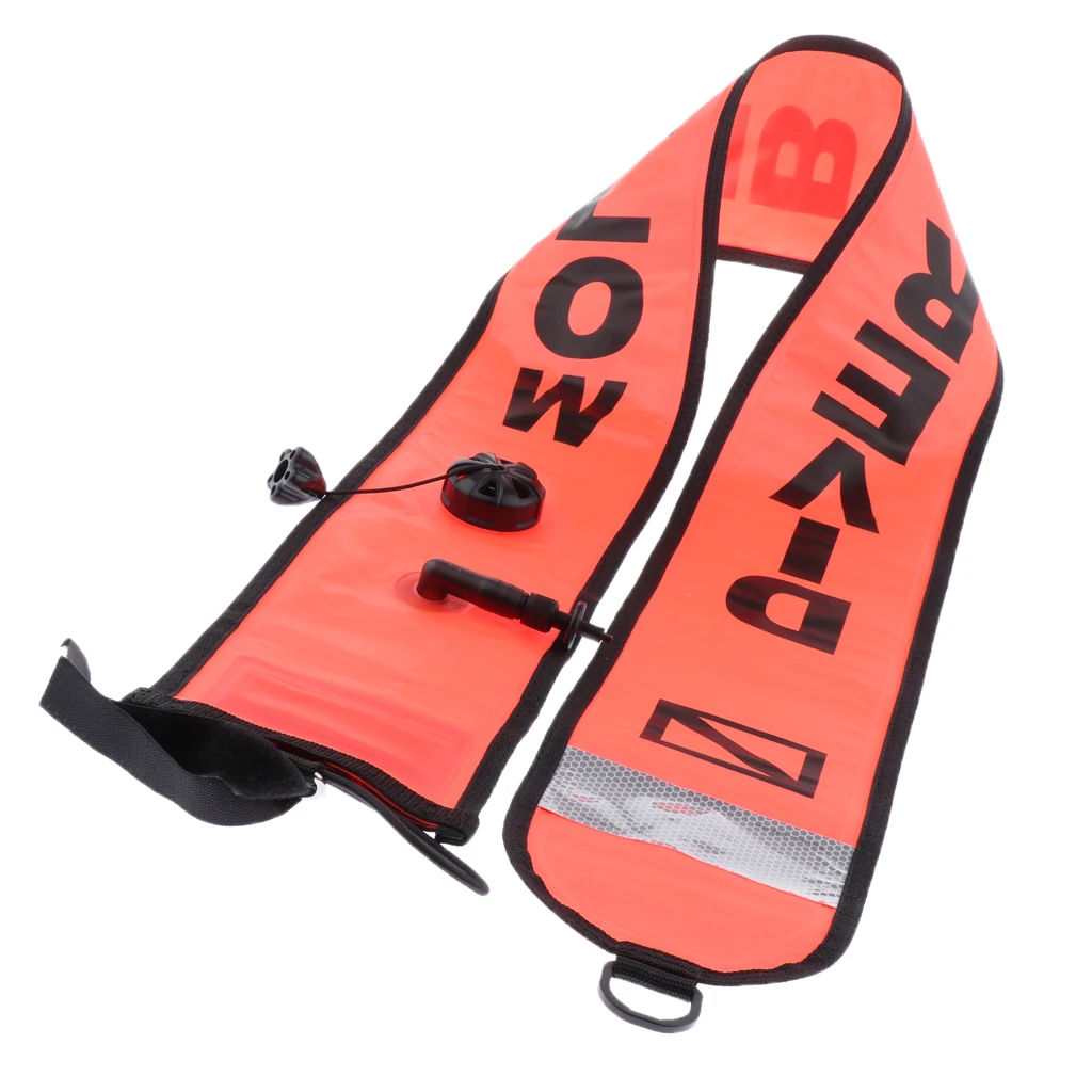 Diver Signal Marker Inflatable Tube with Plastic Clip for Diving Snorkeling Underwater Safety Signal Buoy Float for Water Sports