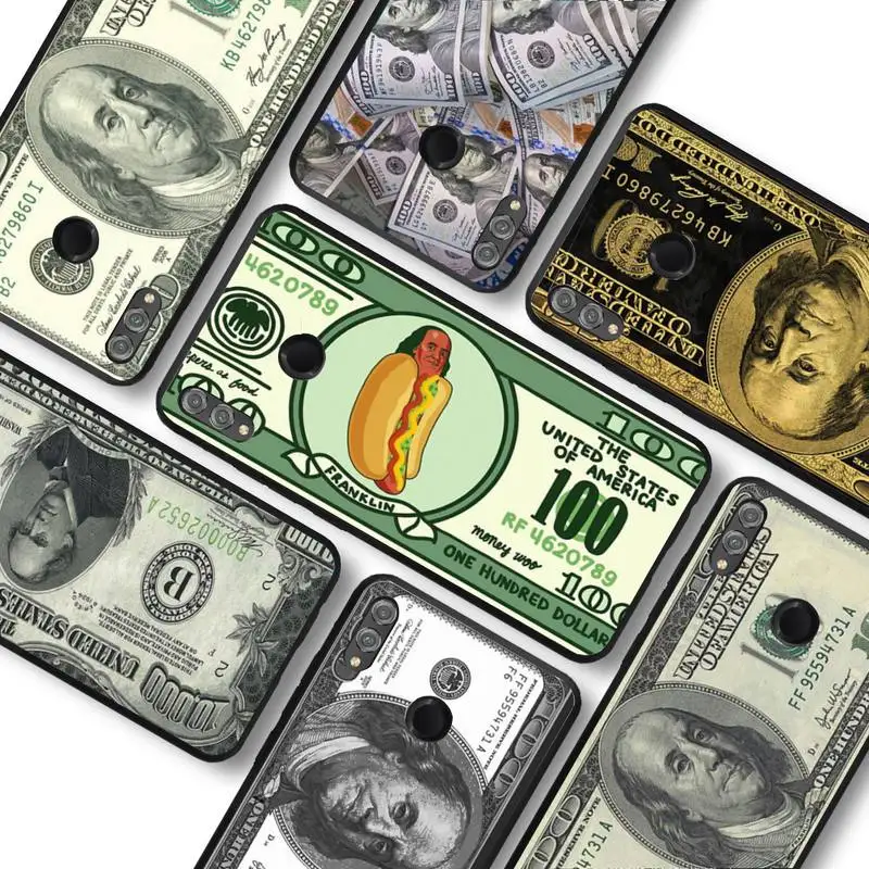 Money Dollars Bill Cash Ben Franklin Custodia Per Telefono Per Huawei Honor 10 Lite 10I 20 8X Funda Per View 9 Lite V30 9X Pro Back Coque