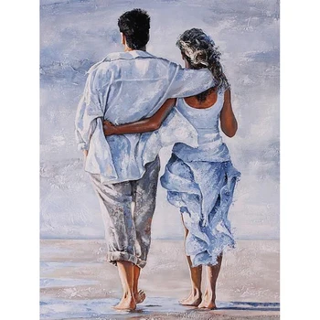 

DIY Painting By Numbers Two Lovers Kit Picture By Numbers 40x50CM Acrylic Paintings On Canvas Home Decoration Gift Wall Art