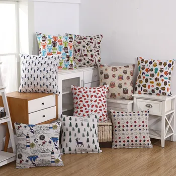 

Linen Pillow Cushion Cover 40*40/45*45cm Cheaper Colorful Pillowcase Home Sofa Decorative Kussenhoes Housse de Coussin Cojines