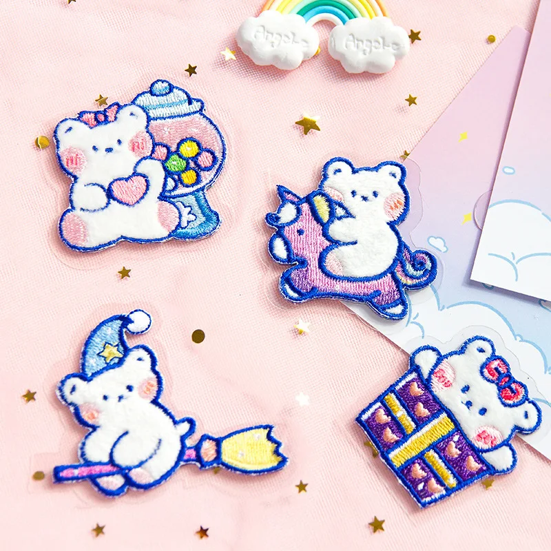 

Super Cute Magic Bear Lovely Cartoon Cloth Sticky Sticker 1 Piece 2020 New Sweet Lovely Children Stationery Gif