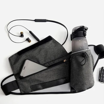 

Running Waist Bag With Water Bottle Holder Men Women Waterproof Double-deck Waist Pouch Workouts Cycling Running Jogging Bags