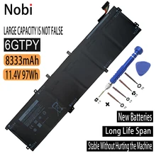 

Nobi 11.4V 97WH New 6GTPY 5XJ28 Laptop Battery for Dell Precision 5520 5530 XPS 15 9560 9570 7590 series 5D91C P83F001