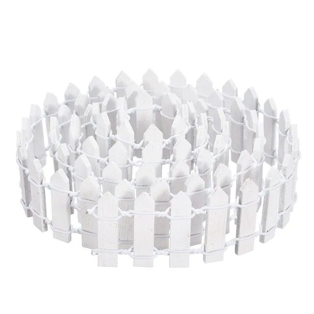 Miniatűr Fa Kerítés Dekorok Diy Tündérkert Mikro Babababa Kapuk Dekoráció Dísz Fehér/Kávé Színű 100*5 Cm/100*3 Cm - Image 5