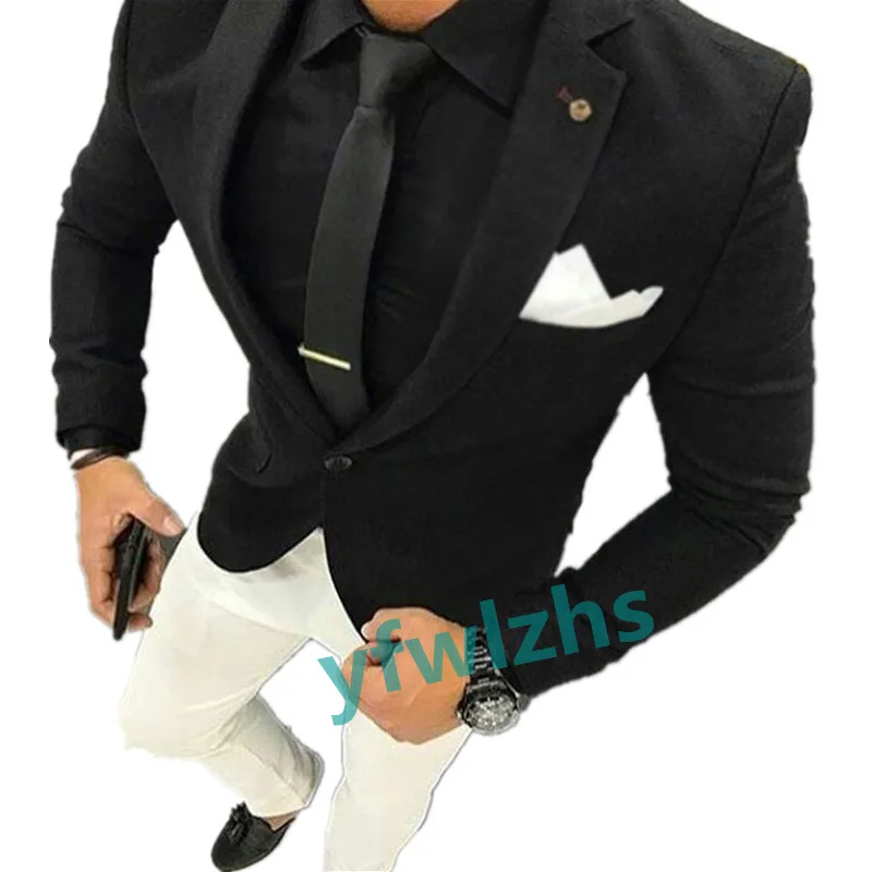 

New Arrival One Button Groomsmen Notch Lapel Groom Tuxedos Men Suits Wedding/Prom Best Blazer ( Jacket+Pants+Tie) D138