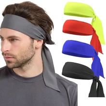 Cotone Spandex del Legame Dei Capelli Capelli Degli Uomini Delle Donne Della Fascia di Sport Tie Indietro Fascia Dei Capelli di Yoga Sport Nastro di Umidità Accessori Fasce Regalo