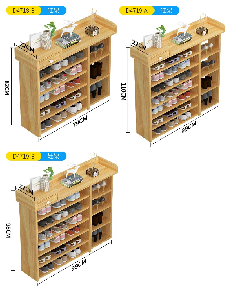 Полка для обуви, многослойная Бытовая Дверь обувного шкафа, современная простая полка для хранения в общежитии